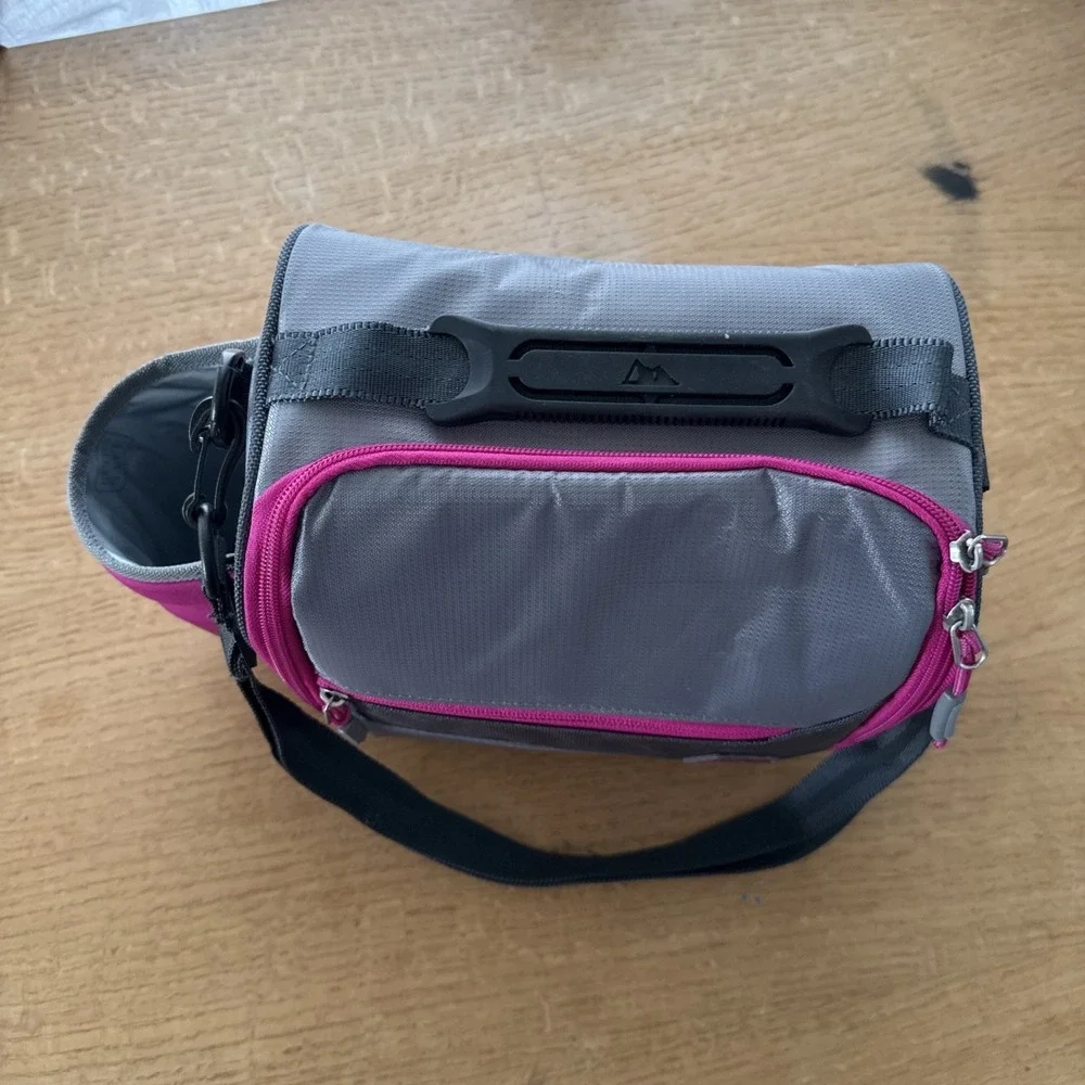 Arctic Zone Pro Multi Compartment Lunch Bag Pink & Gray Color Combo